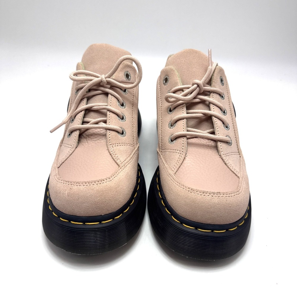 Dr. Martens Buzz 5I Powder Pink Suede Platform Lace-Up Sneaker Womens 9 EU 41 - Picture 3 of 6